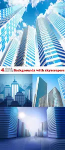 Vectors - Backgrounds with skyscrapers