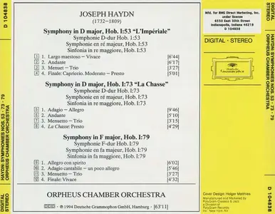 Orpheus Chamber Orchestra - Joseph Haydn: Symphonies 53, 73 & 79 (1994)