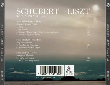 Sonja Fräki - Schubert & Liszt: Piano Works (2013, Pilfink Records # JJVCD-115)