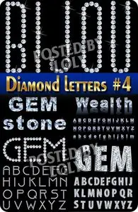 Diamond letters #4 - Stock Vector