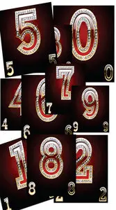 Gold digits with brilliants
