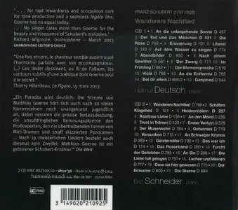 Matthias Goerne - Franz Schubert - Wanderers Nachtlied (2014) [2CD] {Harmonia Mundi}