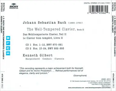 Kenneth Gilbert - Johann Sebastian Bach: The Well-Tempered Clavier, Book II (1984) 2CDs, Reissue 2003