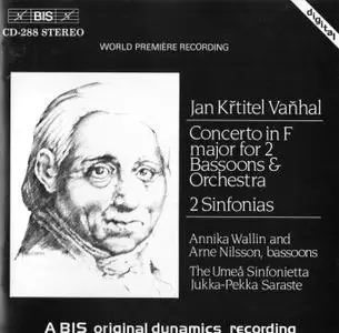 The Umeå Sinfonietta, Jukka-Pekka Saraste - Vaňhal: Concerto for 2 Bassoons, 2 Sinfonias (1992)