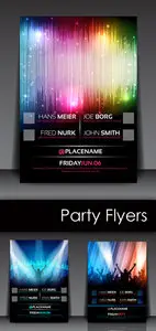 Color Party Flyers Vector