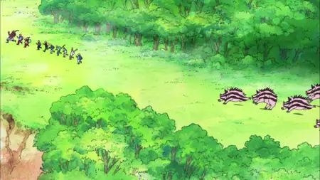 One Piece (1999 S14E32 The Pirates Move Out! The Earth Shattering New World Koten Gars