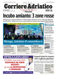 Corriere Adriatico Pesaro - 14 Ottobre 2025