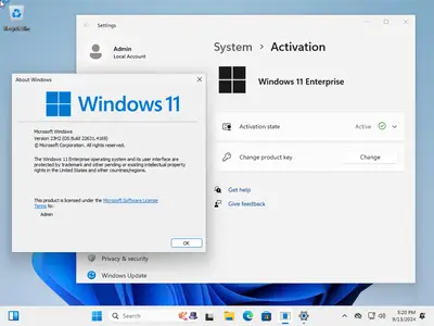 Windows 11 Enterprise 23H2 Build 22631.4169 (No TPM Required) Preactivated Multilingual September 2024