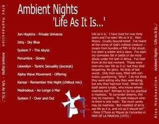 Hephaestion's Ambient Nights - Life As It Is (2004)