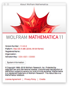 Wolfram Mathematica v11.3.0 (macOS / Linux)