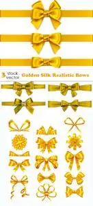 Vectors - Golden Silk Realistic Bows