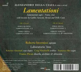 Roberta Invernizzi, Laboratorio '600 & Franco Pavan - Della Ciaia: Lamentationi (2016)