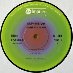 John Coltrane - Expression (Japan Columbia Impulse!) Vinyl rip in 24 Bit/ 96 Khz + CD 