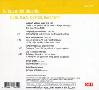 Giovanni Antonini, Il Giardino Armonico - La Casa del Diavolo: Gluck, CPE & WF Bach, Locatelli, Boccherini (2005)