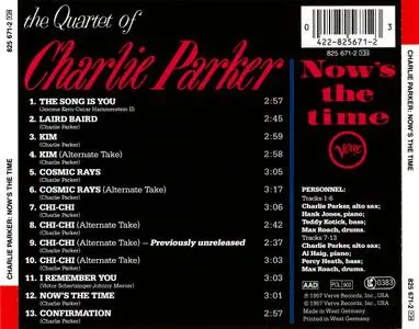 Charlie Parker - Now's The Time (1985) {Verve 825 671-2 rec 1952-1953}