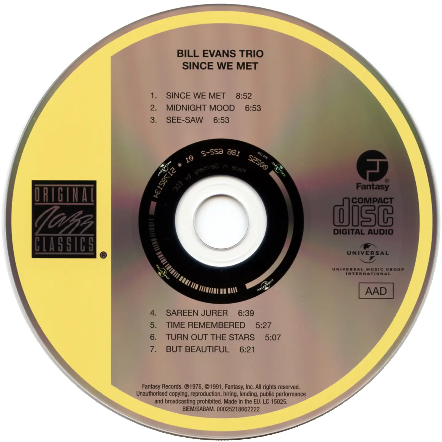 Bill Evans Trio - Since We Met (1974) [Remastered 1991] / AvaxHome