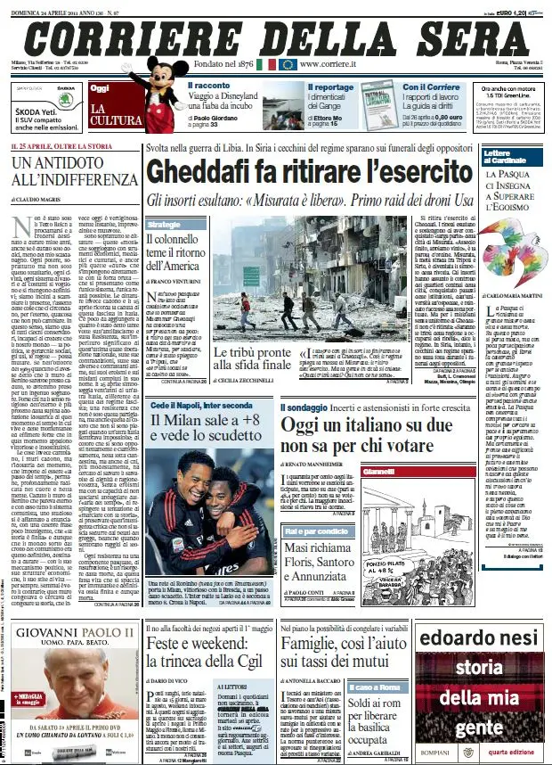 Il Corriere della Sera (24-04-11)