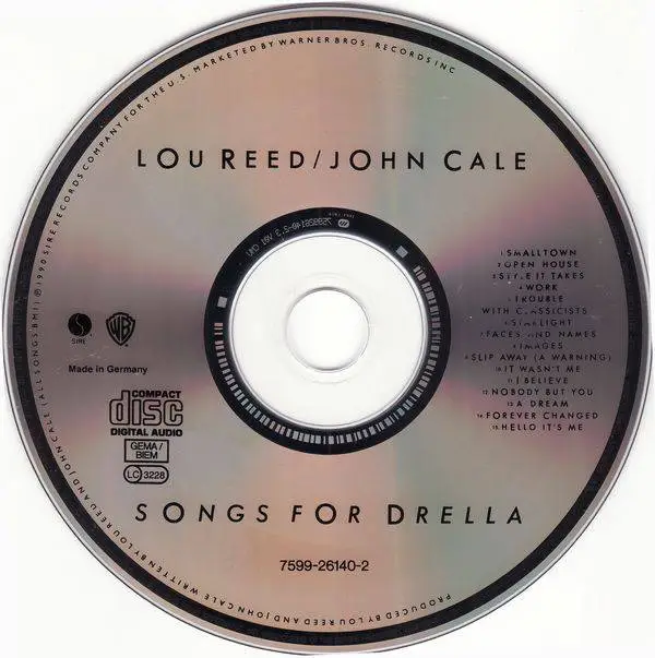 Lou Reed & John Cale - Songs For Drella (1990) / AvaxHome