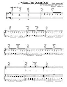 I Wanna Be Your Dog - Iggy Pop, The Stooges (Piano-Vocal-Guitar)