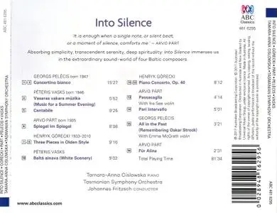 Tamara-Anna Cislowska; Tasmanian Symphony Orchestra, Johannes Fritzsch - Into Silence: Gorecki; Part; Pelecis; Vasks (2017)