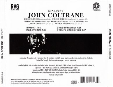 John Coltrane - Stardust (1958) {2007 Prestige RVG Remasters Series PRCD-30168}