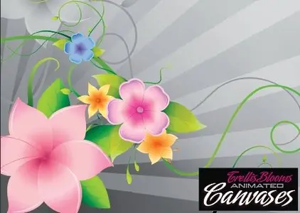 Digital Juice: Trellis Blooms Animated Canvases