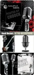 Retro microphone - Stock Vector