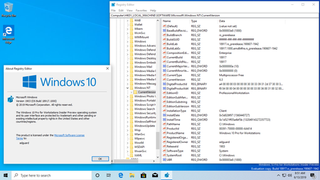Windows 10 InsiderPreview (20H1) Build 18917.1000