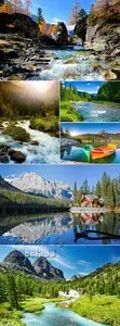 Stock Photo - Mountains & River