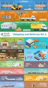 Vectors - Shipping and Delivery Set 3
