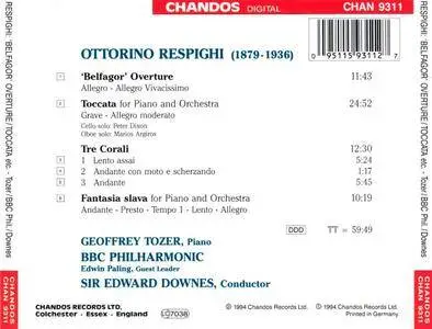 Geoffrey Tozer, BBC Philharmonic, Sir Edward Downes - Respighi: Belfagor Overture; Toccata; Tre Corali; Fantasia slava (1994)