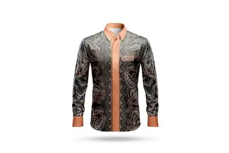 Long Sleeve Dress Shirt Mockup 3MBE6CG