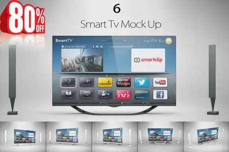 CreativeMarket - Bundle Smart Tv Mock Up