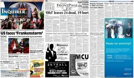 Philippine Daily Inquirer – October 28, 2012