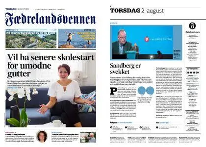 Fædrelandsvennen – 02. august 2018