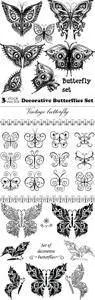 Vectors - Decorative Butterflies Set