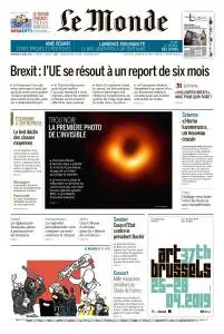 Le Monde du Vendredi 12 Avril 2019