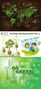 Vectors - Ecology Backgrounds Set 3