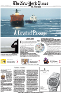 The New York Times September 19 2009 (Le Monde)