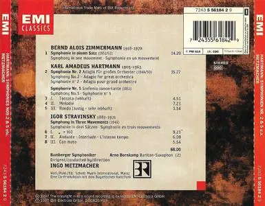 Ingo Metzmacher - Hartmann: Symphonies Nos. 2 & 5; Zimmermann; Stravinsky (1997)