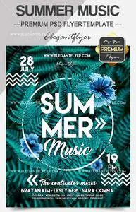 Summer Music – Flyer PSD Template + Facebook Cover