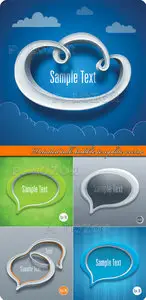Detailed talk bubble template vector