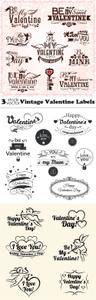 Vectors - Vintage Valentine Labels
