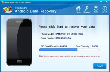 Potatoshare Android Data Recovery 6.0.0.1