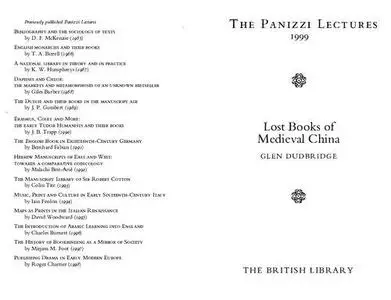 Lost Books of Medieval China