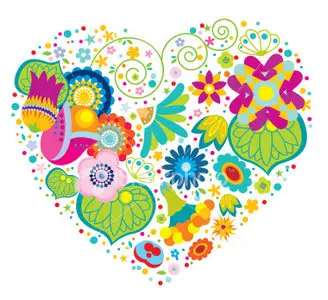 Vector heart pattern 3
