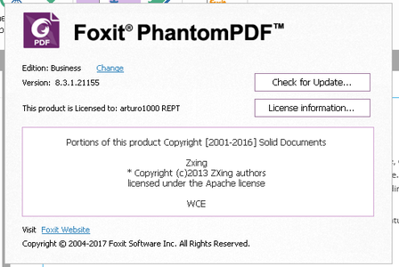 Foxit PhantomPDF Business 8.3.1.21155 Multilingual