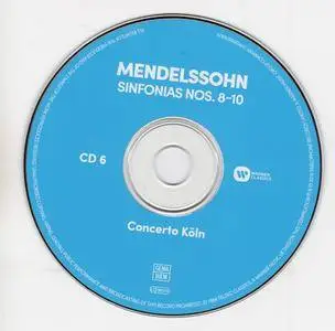 Mendelssohn - The 5 Symphonies & The 13 String Symphonies - Kurt Masur & Concerto Koln (2016) {6CD Set Warner Classics}