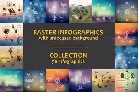 CreativeMarket - 90 Easter Infographics Collection