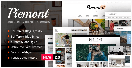 Themeforest - Piemont v2.4 - Premium Travel & Lifestyle Responsive WordPress Blog Theme